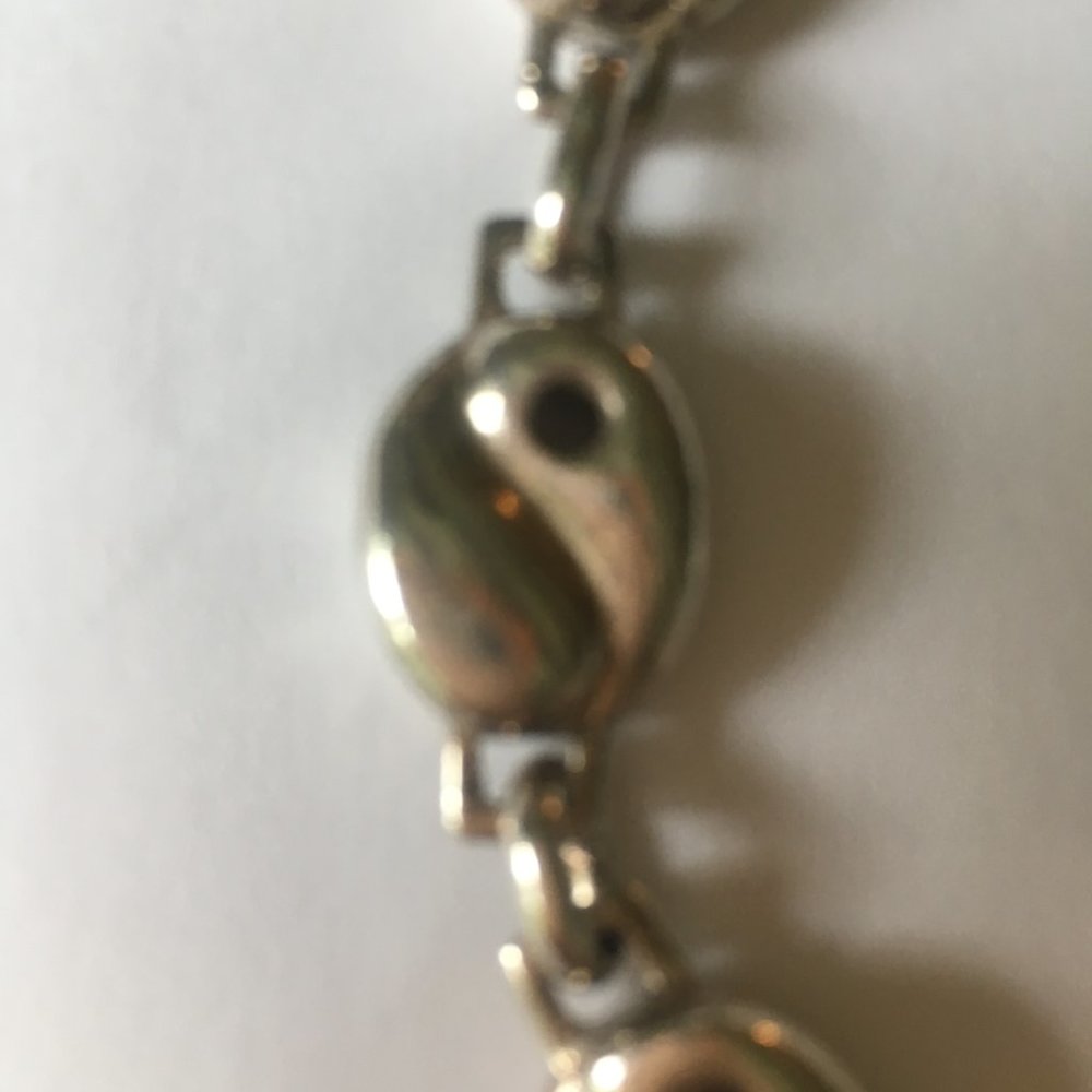 Solid Silver Yin Yang Link Necklace - image 7